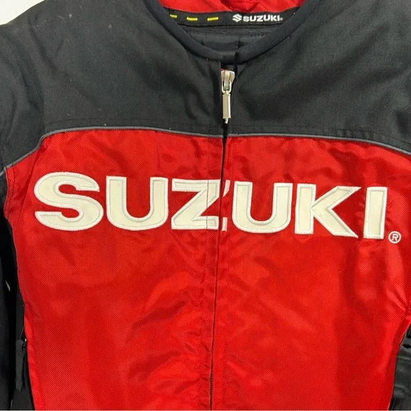 SUZUKI Style GSRX Men’s Red &  Black Motorcycle Jacket Size M - Picture 3 of 16